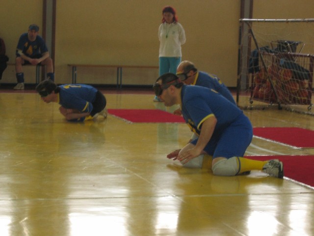 La squadra del Milano Torball pronta alla difesa!